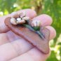 Potter's Shard I polymer clay and pearls focal bead