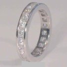 SZ 8 - 3.00 Ct PRINCESS CUT ETERNITY BAND WEDDING RING