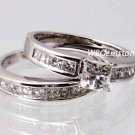 SZ 8 - 2.50 CARAT PRINCESS CUT WEDDING ENGAGEMENT RING SET