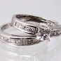 SZ 8 - 2.50 CARAT PRINCESS CUT WEDDING ENGAGEMENT RING SET