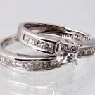 SZ 5 - 2.50 CT PRINCESS CUT WEDDING ENGAGEMENT RING SET