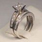 SZ 6 - 2.50 CT PRINCESS CUT WEDDING ENGAGEMENT RING SET
