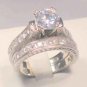 SZ 8 - 3 CT ROUND PRINCESS VINTAGE HEAVENLY ENGAGEMENT RING SET