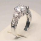 3.00 Ct Round Antique Vintage Style Anniversary Engagement Ring with Side Stones and FREE Sizing