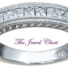 1.00 Ct Princess cut Channel set Diamond band ring Antique Vintage Style