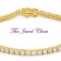 8.00 Ct Round Brilliant cut Diamond Estate Eternity Tennis Bracelet Yellow gold
