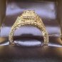 D/VVS1 Princess Antique Diamond Engagement Ring Bridal Wedding Set White Gold