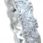 2.80 Ct Trillion cut D VVS1 Diamond Eternity Band Wedding Ring White Gold