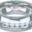Men's 2 Ct Eternity Band Diamond Wedding Ring Titanium Sizes 8 - 12