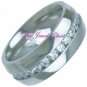 Men's 2 Ct Eternity Band Diamond Wedding Ring Titanium Sizes 8 - 12