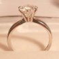 1.25 Ct D VVS1 Round Brilliant Diamond Solitaire Engagement Ring 14k White Gold