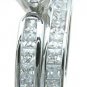 2 Ct Princess cut Diamond Solitaire Engagement Ring Eternity Band set White Gold