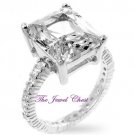 5 Ct Emerald Cut D VVS1 Diamond Engagement Eternity Ring White Gold Solitaire