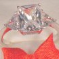 2 Ct Emerald cut Diamond Engagement Anniversary Ring Solid 14kt White Gold