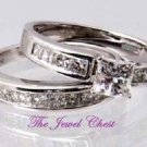 2.00 Ct Princess Solitaire Engagement Ring Wedding set White Gold Promise