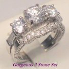 2.50 Ct Round cut D/VVS1 Diamond Engagement Ring Antique Wedding set White Gold