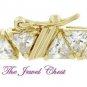 10.00 Ct Trillion cut Diamond Estate Eternity Tennis Bracelet Yellow gold 7 inch