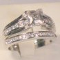3.25 Ct Princess Solitaire Engagement Wedding Ring Band Set 14kt White Gold