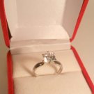 1.45 Ct D VVS1 Round Brilliant cut Solitaire Engagement Ring 14k White Gold