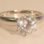 1.45 Ct D VVS1 Round Brilliant cut Solitaire Engagement Ring 14k White Gold