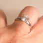 1.45 Ct D VVS1 Round Brilliant cut Solitaire Engagement Ring 14k White Gold