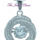 1.50 Ct Round Infinity Halo Diamond Pendant Necklace Chain Included White Gold