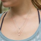 1.00 Ct Round Bezel set Diamond Pendant Necklace White, Rose and Yellow Gold