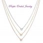 1.00 Ct Round Bezel set Diamond Pendant Necklace White, Rose and Yellow Gold