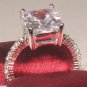 5.00 Ct Emerald cut Solitaire Engagement Ring Eternity Band White Gold