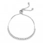 4.50 Ct Princess cut Diamond Bolo Bracelet White Gold Channel set Adjustable