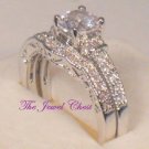 D VVS1  2 Ct Round cut Antique Diamond Engagement Ring Wedding Set White Gold