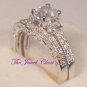 D VVS1  2 Ct Round cut Antique Diamond Engagement Ring Wedding Set White Gold