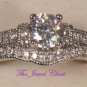 D VVS1  2 Ct Round cut Antique Diamond Engagement Ring Wedding Set White Gold