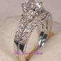 D VVS1  2 Ct Round cut Antique Diamond Engagement Ring Wedding Set White Gold