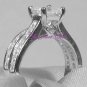 D VVS1 Princess 2.50 Ct Diamond Engagement Ring Wedding Band Set 14k White Gold