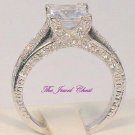 2 Ct Princess cut Solitaire Diamond Engagement Ring Antique Style White Gold
