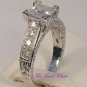 2 Ct Princess cut Solitaire Diamond Engagement Ring Antique Style White Gold