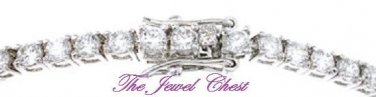 5.00 Ct Round cut Diamond Gemstone Estate Eternity Tennis Bracelet White gold