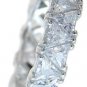 2.80 Carat Trillion cut D/VVS1 Diamond Band Eternity Wedding Ring White Gold