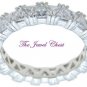 2.80 Carat Trillion cut D/VVS1 Diamond Band Eternity Wedding Ring White Gold