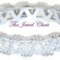 2.80 Carat Trillion cut D/VVS1 Diamond Band Eternity Wedding Ring White Gold