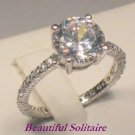 D VVS1 3 Ct Round Brilliant cut Solitaire Eternity Engagement Ring White Gold
