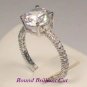 D VVS1 3 Ct Round Brilliant cut Solitaire Eternity Engagement Ring White Gold