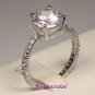 D VVS1 3 Ct Round Brilliant cut Solitaire Eternity Engagement Ring White Gold