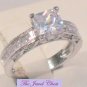 2 Ct Princess Diamond Solitaire Engagement Ring Antique White Gold Channel set