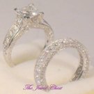 3 Ct Princess cut D VVS1 Solitaire Diamond Engagement Eternity Ring White Gold