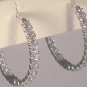 2.50 Ct Round cut Diamond Channel Hoop Earrings White Gold Inside Out Design