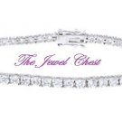 7 Ct Round cut Diamond Gemstone Estate Eternity Tennis Bracelet White gold