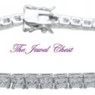 8 Ct Princess cut Diamond Estate Eternity Style Tennis Bracelet White gold $500