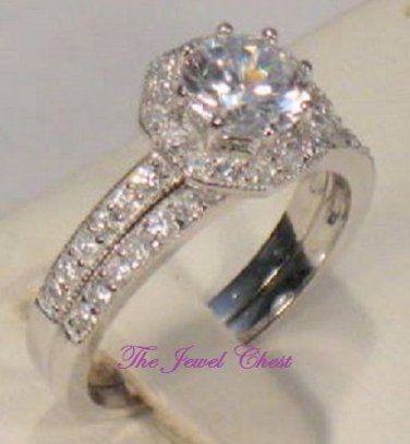 2.00 Ct Round cut Solitaire Diamond Engagement Ring Wedding Band White Gold